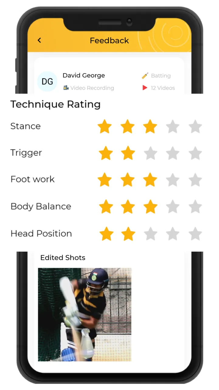 Video Analytics and Feedbacks feature in StanceBeam Cricket Coaching App