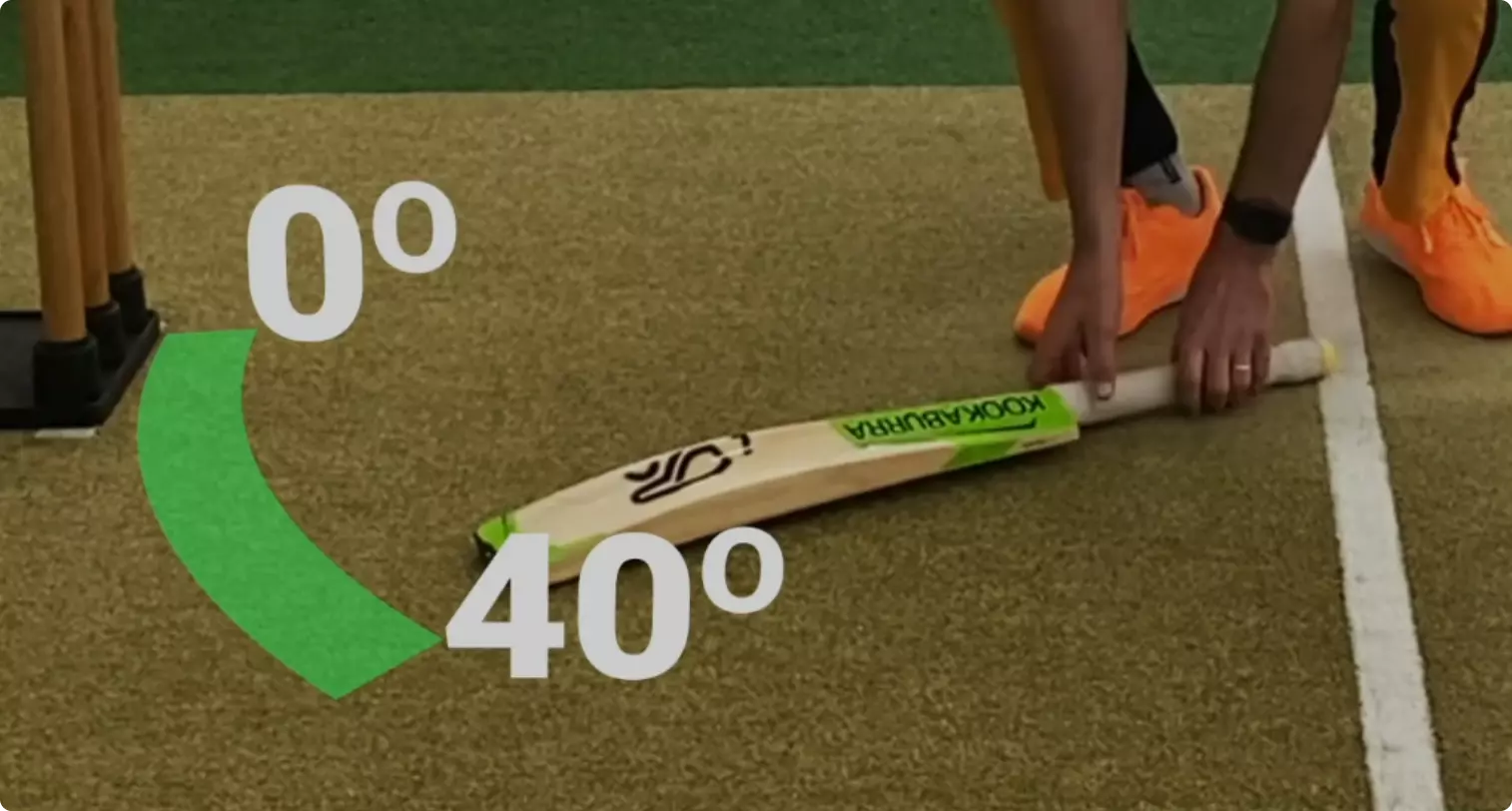 Measure different bat direction angle in the StanceBeam App