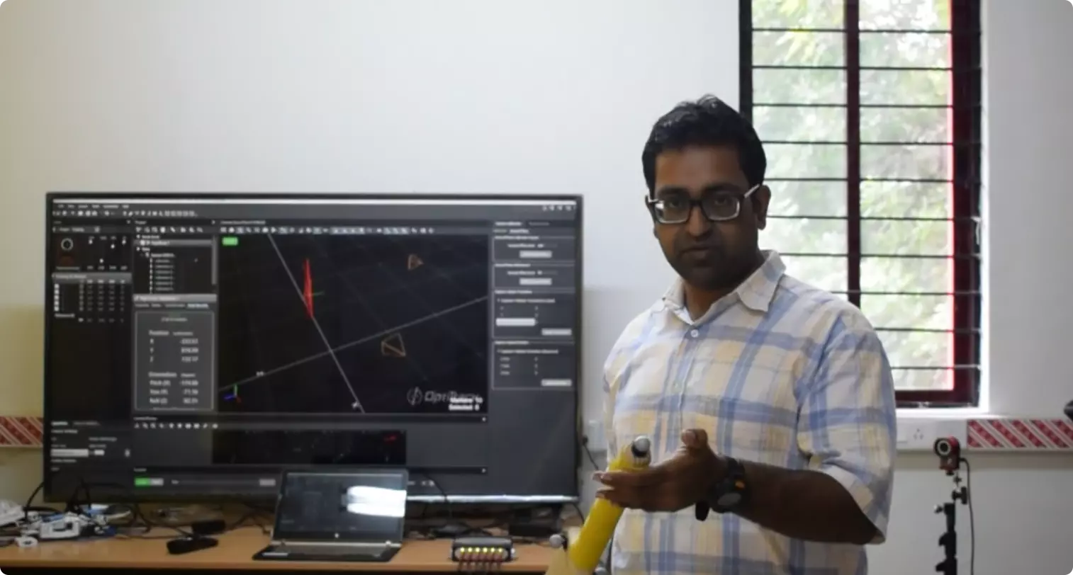 Prof Pradipta Biswas Validating The StanceBeam Striker at IISc Bangalore