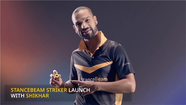 Shikhar Dhawan Holding The StanceBeam Striker