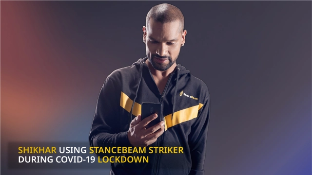 Shikhar Dhawan Using StanceBeam Cricket Coaching App