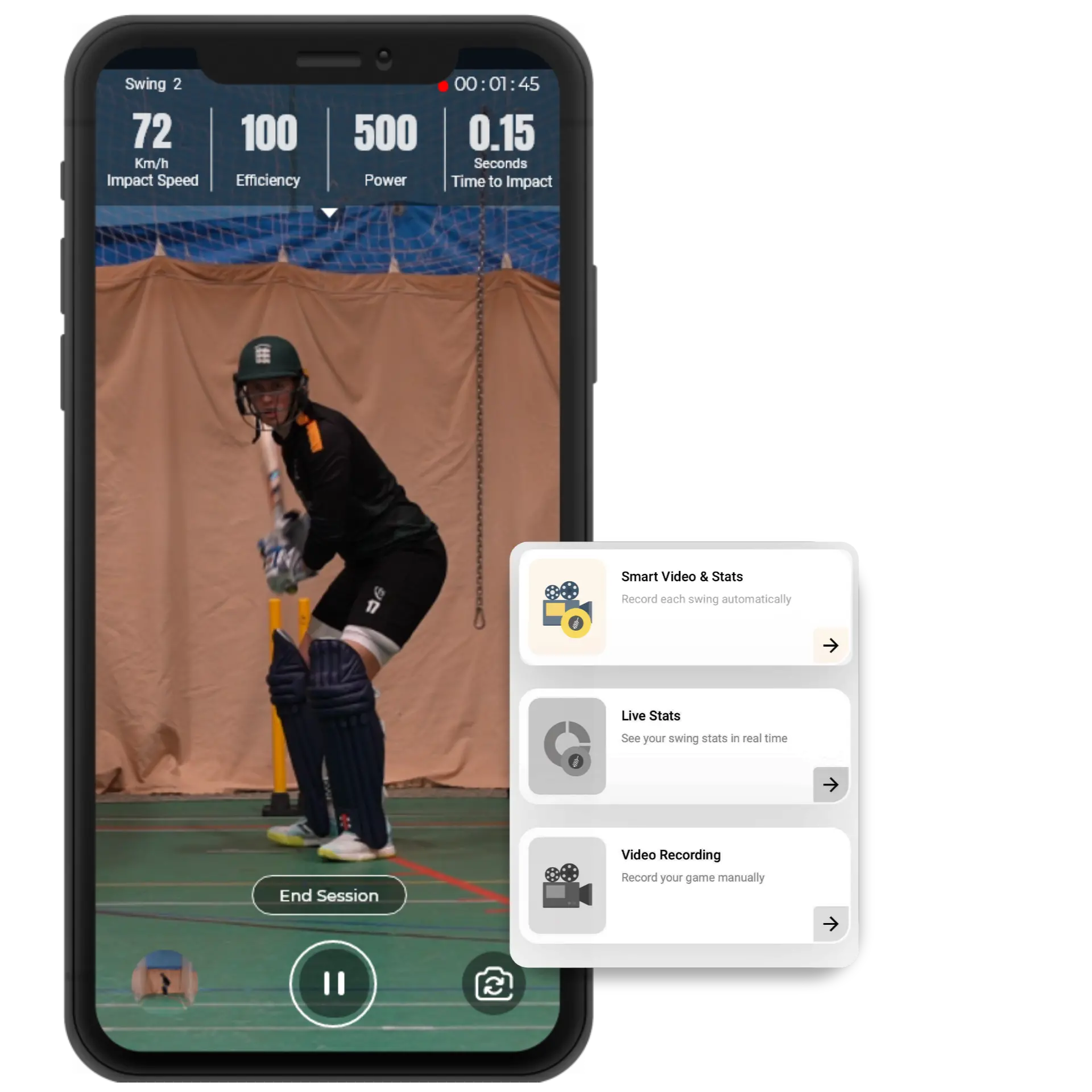 Smart Video, Live Stats and Video Recording Modes in StanceBeam App